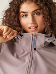 Regatta Purple Carisbrooke Waterproof Longline Softshell Jacket - Image 4 of 9