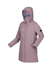 Regatta Purple Carisbrooke Waterproof Longline Softshell Jacket - Image 9 of 9