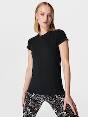Sweaty Betty Black Athlete Seamless Workout T-Shirt - Image 1 of 8