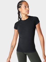 Sweaty Betty Black Athlete Seamless Workout T-Shirt - Image 5 of 8