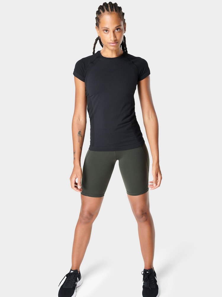 Sweaty Betty Black Athlete Seamless Workout T-Shirt - Image 7 of 8