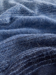 Blue Regular Fit Ombré Stripe Crew Jumper with Wool - Image 7 of 7