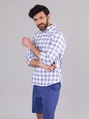 Lakeland Leather Purple Clothing Warrick 100% Cotton Shirt - Image 1 of 7