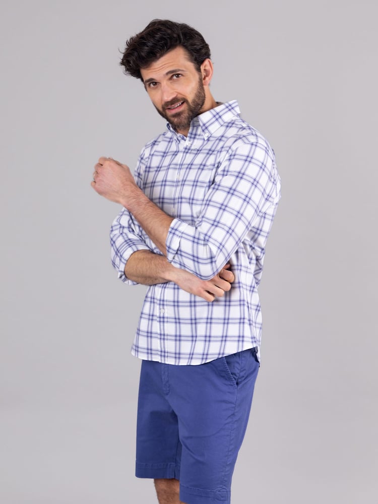Lakeland Leather Purple Clothing Warrick 100% Cotton Shirt - Image 1 of 7