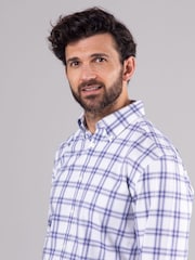 Lakeland Leather Purple Clothing Warrick 100% Cotton Shirt - Image 2 of 7