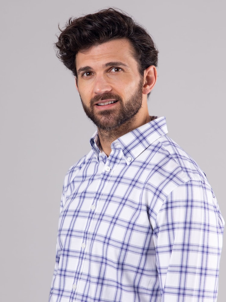 Lakeland Leather Purple Clothing Warrick 100% Cotton Shirt - Image 2 of 7