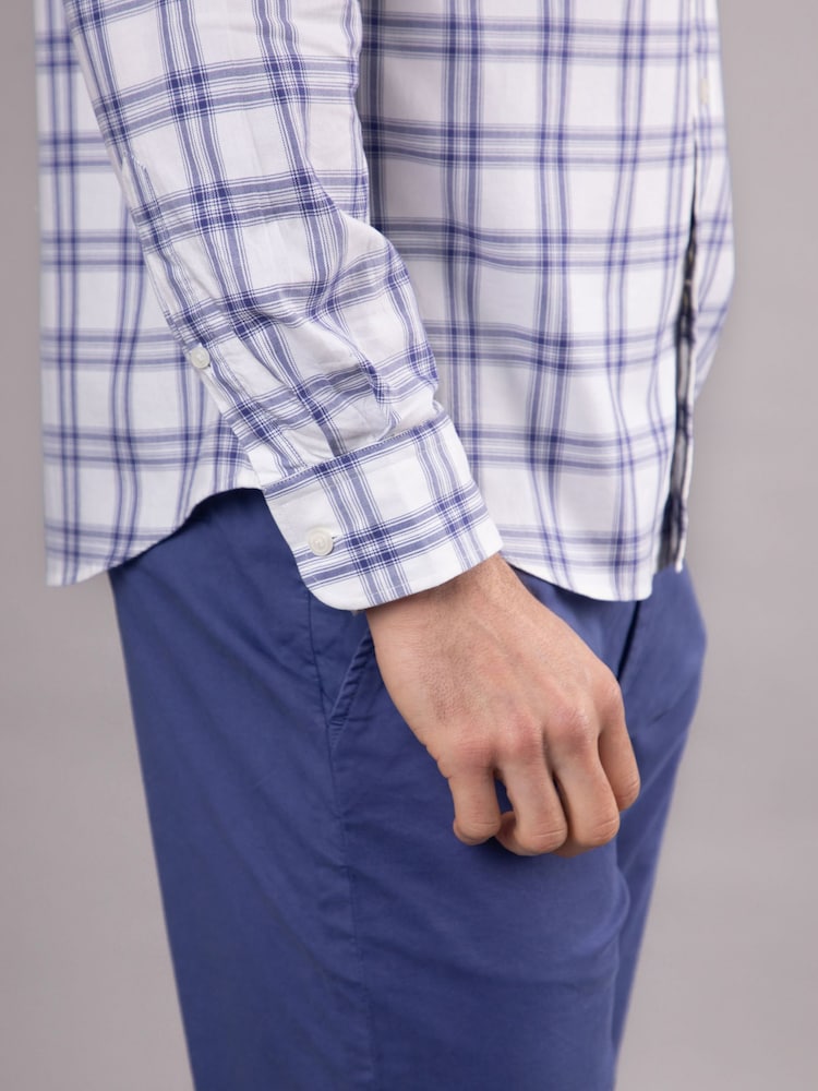 Lakeland Leather Purple Clothing Warrick 100% Cotton Shirt - Image 7 of 7