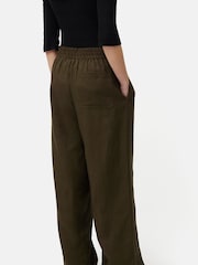 Jigsaw Green 100% Linen Wide Leg Trousers - Image 2 of 6