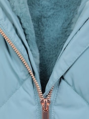 أزرق على أخضر - سترة مبطنة طويلة مضادة للماء للأطفال Galaxy من Mountain Warehouse - صورة 5 من 5