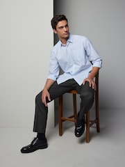 Charcoal Grey Textured Smart Trousers - Image 3 of 9