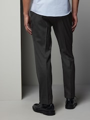 Charcoal Grey Textured Smart Trousers - Image 4 of 9