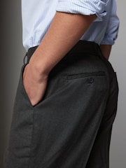 Charcoal Grey Textured Smart Trousers - Image 5 of 9