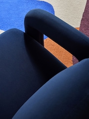 MADE.COM Midnight Blue Bobo Accent Chair in Velvet - Image 4 of 5