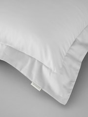 Bianca Set of 2 Dove Grey 400 Thread Count 100% Cotton Sateen Oxford Pillowcases - Image 3 of 4