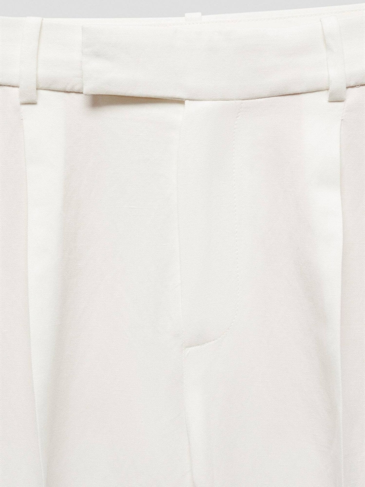 Mango White Straight Leg Trousers - Image 7 of 7