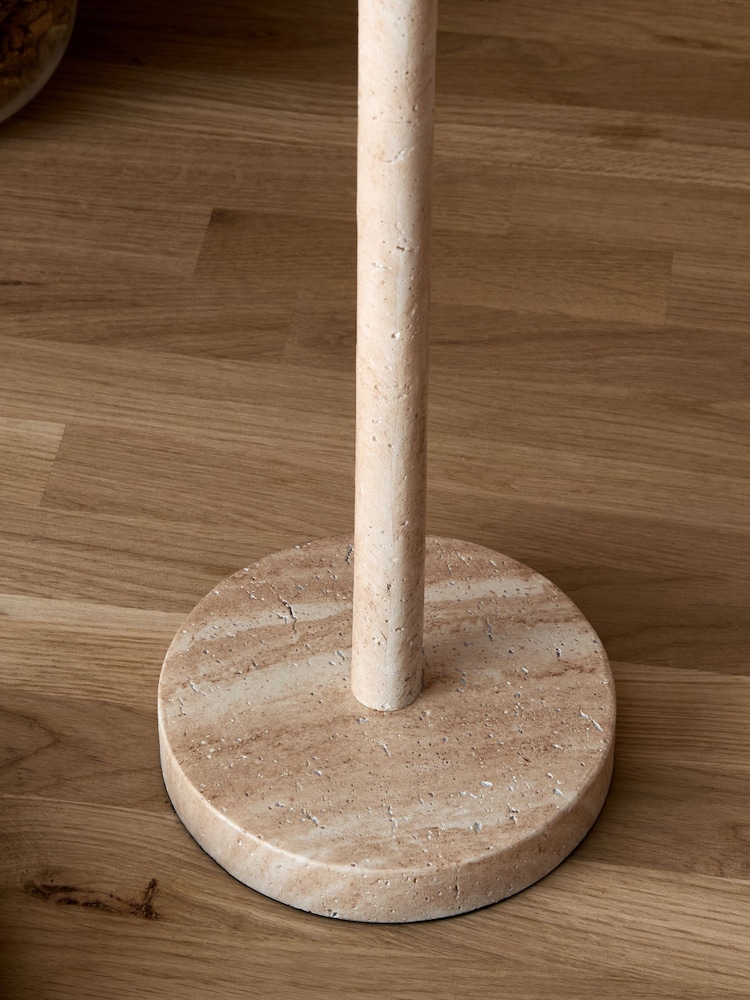 Natural Travertine Kitchen Roll Holder - Image 3 of 4