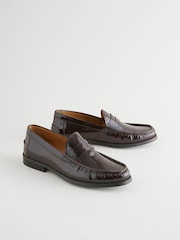 Burgundy Red Standard Fit Penny Loafers - Image 1 of 6