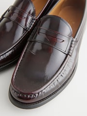 Burgundy Red Standard Fit Penny Loafers - Image 4 of 6