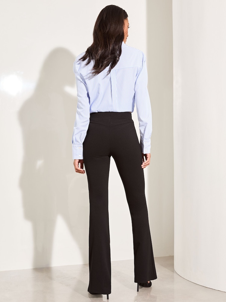 Lipsy Black Petite Jersey Stretch Bootleg Trousers - Image 4 of 4
