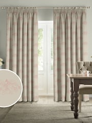 Sophie Allport Pink Red Vector Strawberry Made to Measure 100% Cotton Curtains - Image 1 of 6