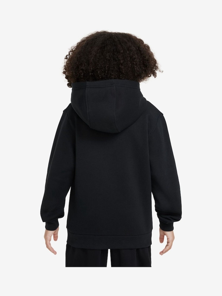 Nike Black/Gold Club Fleece Zip Through Hoodie - Image 2 of 3