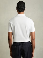 Reiss White Austin Mercerised Cotton Polo Shirt - Image 5 of 7