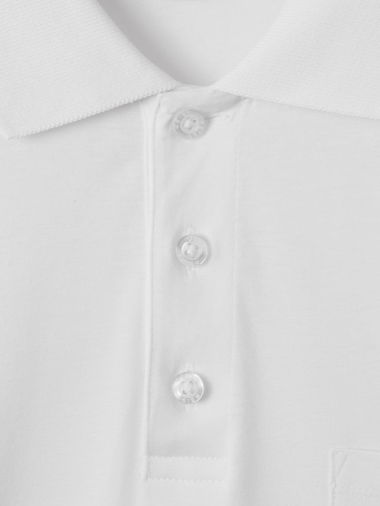 Reiss White Austin Mercerised Cotton Polo Shirt - Image 7 of 7