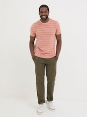 FatFace Ellesmere Orange Stripe T-Shirt - Image 4 of 6