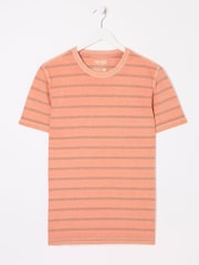 FatFace Ellesmere Orange Stripe T-Shirt - Image 6 of 6