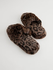 Animal Faux Fur Open Slider Slippers - Image 7 of 7