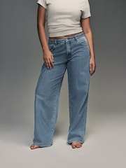 Mid Blue Hourglass Baggy Wide leg Jeans - Image 2 of 7
