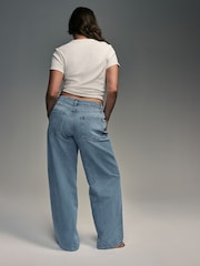 Mid Blue Hourglass Baggy Wide leg Jeans - Image 3 of 7