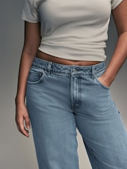Mid Blue Hourglass Baggy Wide leg Jeans - Image 4 of 7