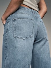 Mid Blue Hourglass Baggy Wide leg Jeans - Image 5 of 7