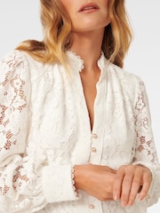 Forever New White Evie Petite Lace Mini Dress - Image 2 of 5