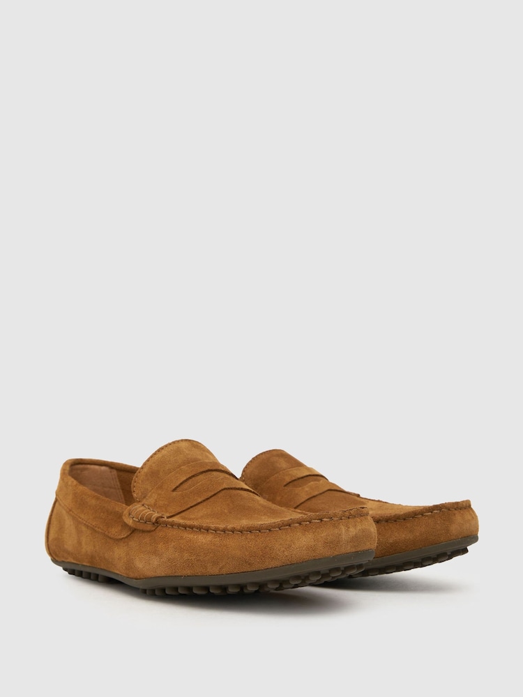 Schuh Russel Suede Driver Shoes - Image 2 of 4 Schuh Russel Suede Driver Shoes - Image 2 of 4