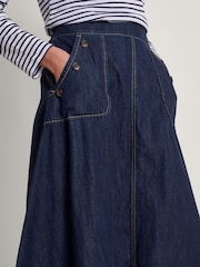 Monsoon Blue 100% Cotton Harper Denim Skirt - Image 4 of 5