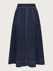 Monsoon Blue 100% Cotton Harper Denim Skirt - Image 5 of 5