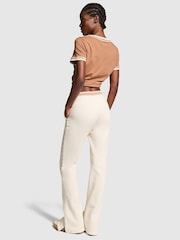 Victoria's Secret PINK White Shell Knitted Flare Fleece Joggers - Image 2 of 3