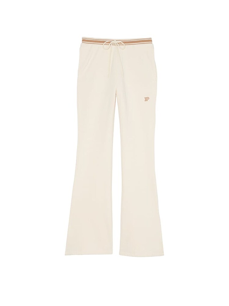 Victoria's Secret PINK White Shell Knitted Flare Fleece Joggers - Image 3 of 3