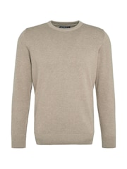 Barbour® Natural Mens 100% Cotton Pima Crew Neck Jumper - Image 6 of 6