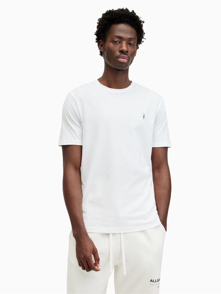 AllSaints White Brace Short Sleeve Crew Neck T-Shirts 3 Pack - Image 2 of 5