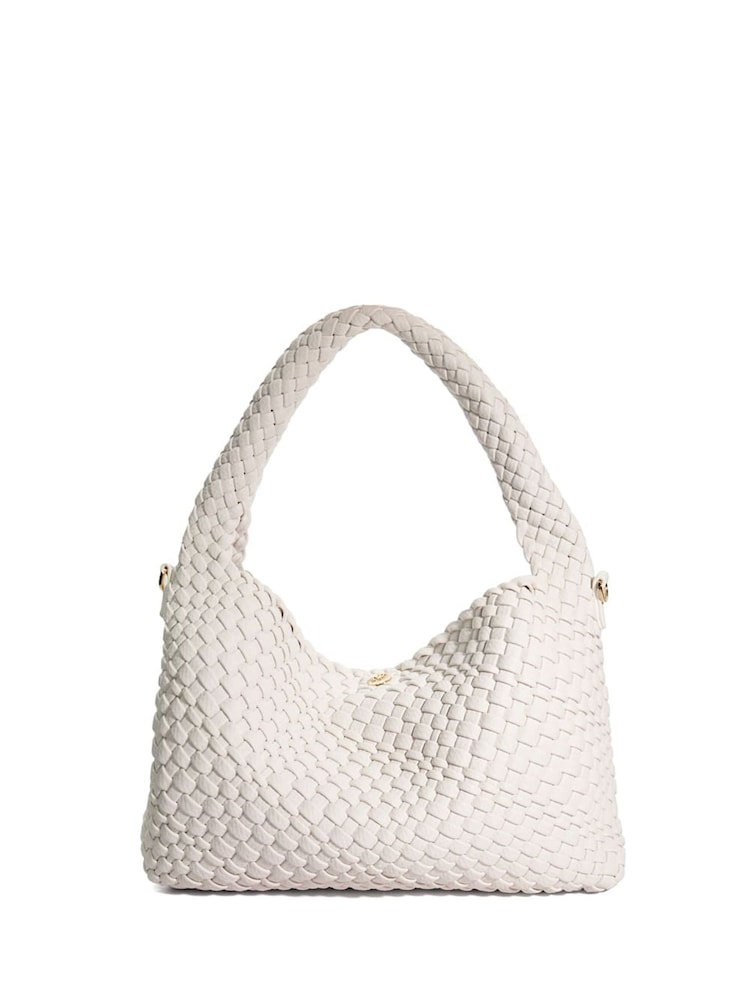 Dune London White Large Deliberate Woven Slouch Bag - Image 4 of 8