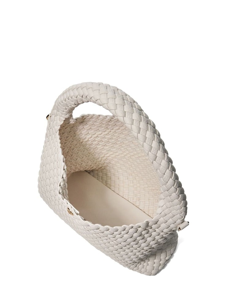 Dune London White Large Deliberate Woven Slouch Bag - Image 5 of 8