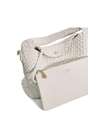 Dune London White Large Deliberate Woven Slouch Bag - Image 8 of 8