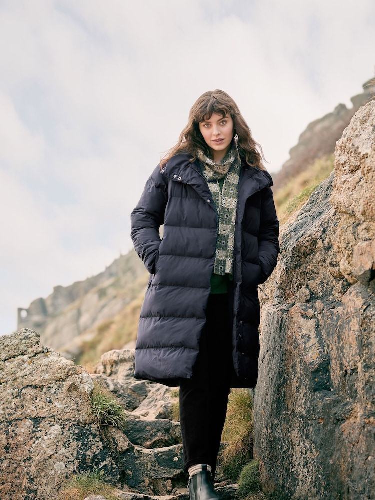 Seasalt Cornwall Ink Black Petite Holywell Bay Waterproof Coat - Image 1 of 11
