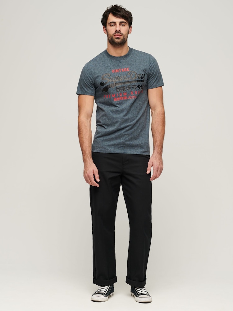 Grau - Superdry Vintage Logo Duo T-Shirt - Bild 2 von 3 Grau - Superdry Vintage Logo Duo T-Shirt - Bild 2 von 3