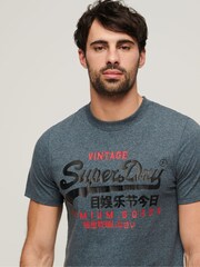 Superdry Grey Vintage Logo Duo T-Shirt - Image 3 of 3