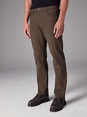 Brown Straight Fit Soft Touch Coloured Jeans - Image 1 of 7