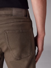 Brown Straight Fit Soft Touch Coloured Jeans - Image 5 of 7